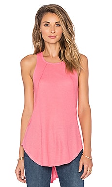 Bobi Mini Thermal Hi Lo Paneled Tank in Juicy Pink | REVOLVE