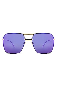 фото Солнцезащитные очки oversized geometric pilot - bottega veneta