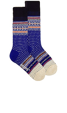 Beams Plus Nordic Socks in Blue | REVOLVE