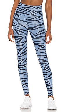 Beach Riot Ribbed Ayla Legging in Slate Zebra