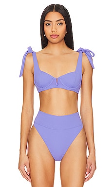 Peyton Triangle Bikini Top in Lavender