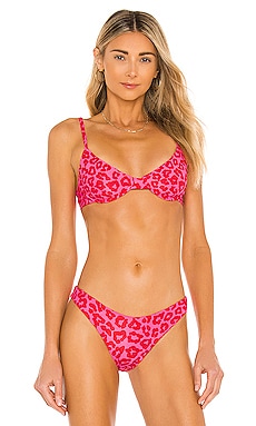 

Топ бикини bikini top - BEACH RIOT, Розовый, На косточках