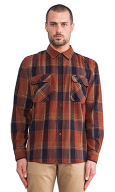 brixton bowery flannel rust