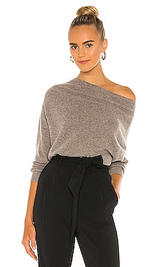 Brochu Walker Lori Off Shoulder Sweater in Otter Melange REVOLVE