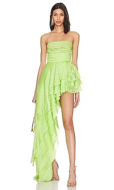 C/MEO Entice Strapless Gown in Honey