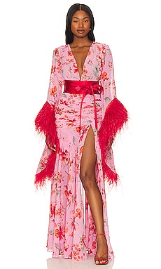 Saloni Marissa Mini Dress in Candy Pink Metallic