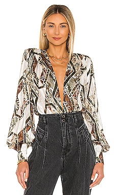 Bronx and Banco Patchwork Bodysuit in Multicolor | REVOLVE