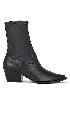 April Western Ankle Boot BLACK SUEDE STUDIO $448 NEW