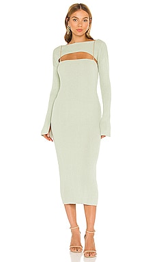 Bubish X REVOLVE Paloma Bodycon Midi Dress in Sage | REVOLVE