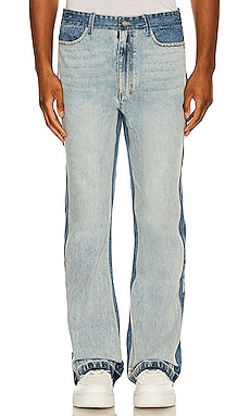 Product image of C2H4 Panelled Cropped Straight Jean. Click to view full details