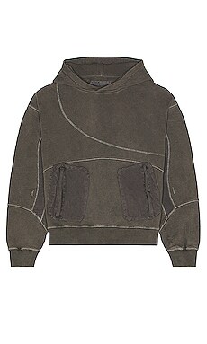 Cold-Dye Paneled Hoodie C2H4