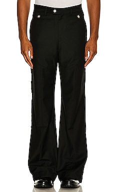 Product image of C2H4 Multi Pockets Flared Trousers. Click to view full details