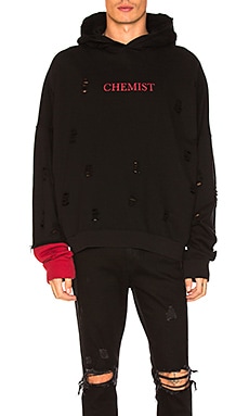 C2H4 Chemist Distressed Hoodie in Black REVOLVE