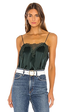 CAMI NYC The Sweetheart Charmeuse Cami in Hunter REVOLVE