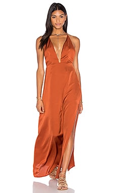 bronx maxi dress in rust