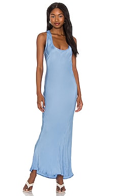 Cali Dreaming Simple Slip Dress in Faded Denim REVOLVE