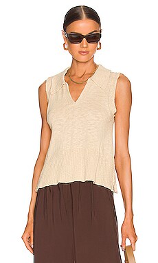 Brittany Sleeveless Polo Sweater Central Park West