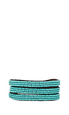 CHAN LUU Beaded Wrap Bracelet in New Turquoise REVOLVE