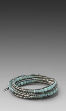 CHAN LUU Wrap Bracelet in Amasonite Iceberg REVOLVE