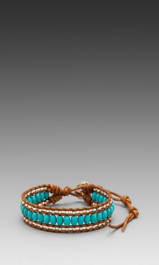 CHAN LUU Wrap Bracelet in Turquoise Natural Brown REVOLVE