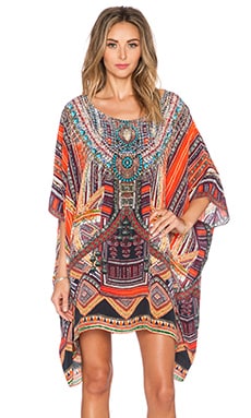 Camilla Short Round Neck Kaftan in Dance of the Dao | REVOLVE