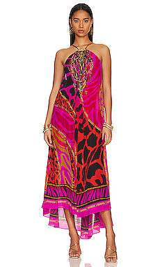 Product image of Camilla Gather Neck Halter Maxi Dress. Click to view full details