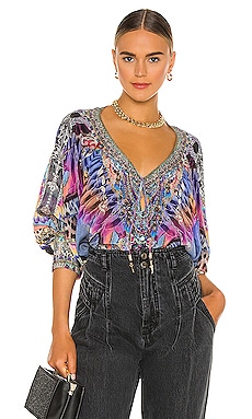 

Блузка raglan - Camilla, Синий, Рубашки на пуговицах