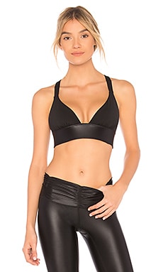 leather sports bra