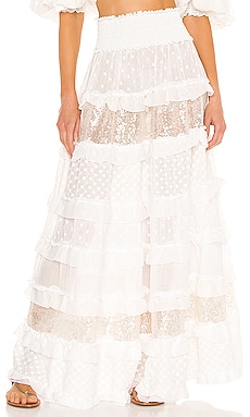 Ruffle And Embroidered Skirt CHIO $473 