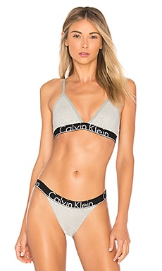 Calvin Klein Underwear CK ID Cotton Bra in Heather Grey & Silver
