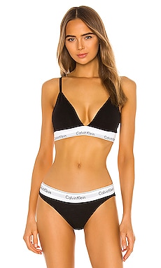 bom Goed gevoel Peer Calvin Klein Underwear Modern Cotton Padded Triangle in Black | REVOLVE