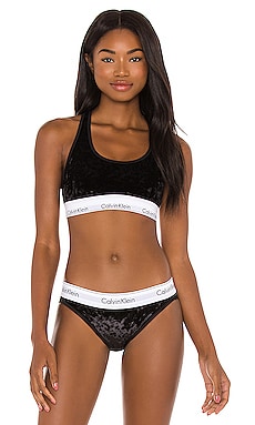 Calvin klein velvet on sale bra and underwear