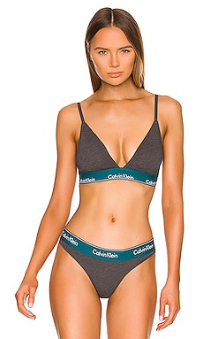 Calvin Klein Underwear Lightly Lined Bralette in Charcoal Heather