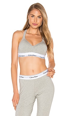 Calvin Klein Underwear Modern Cotton Bralette in Grey Heather