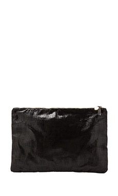 Clare Vivier Oversize Black Pebble clutch