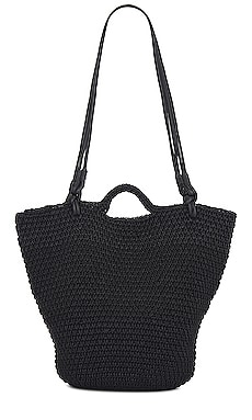 Cleobella Crochet Basket Bag in Black | REVOLVE