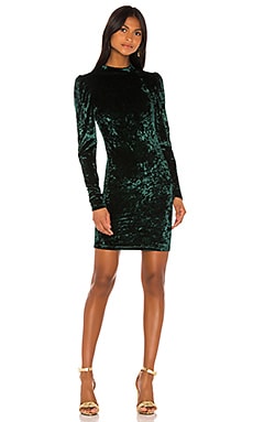 green velvet mini dress