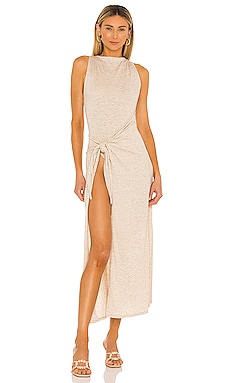 Camila Coelho Poppy Midi Dress in Apricot