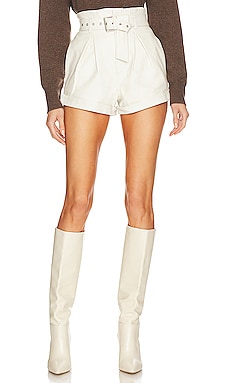 Product image of Camila Coelho Azan Leather Shorts. Click to view full details