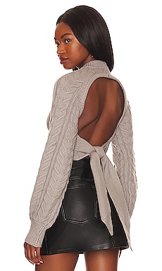 Grey open hotsell back sweater