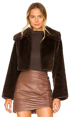 Cleobella Cropped Faux Fur Jacket Camila Coelho