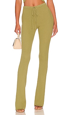 Product image of Camila Coelho Artemis Lace Up Knit Pant. Click to view full details