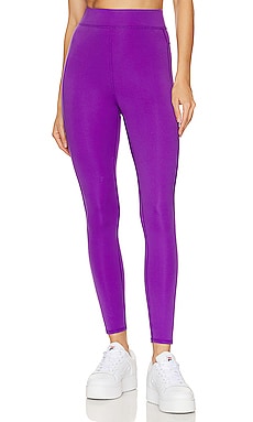 Versace Jeans Couture Satin Legging Doodle Waistband in Royal