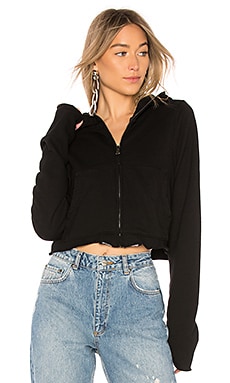 COTTON CITIZEN Manhattan Zip Hoodie in Jet Black REVOLVE