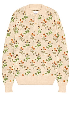 Floral Slouchy Polo LS Corridor $365 Sustainable
