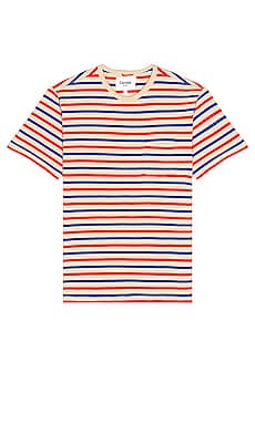 Product image of Corridor Blue Red Striped T-Shirt. Click to view full details