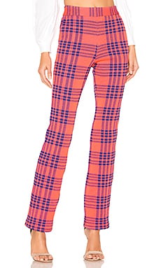 

Брюки lincoln plaid - Cynthia Rowley, Розовый, Стейтмент-брюки