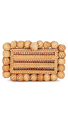 Product image of Cult Gaia Eos Rattan Clutch. Click to view full details