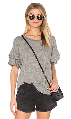 Product image of Current/Elliott The Ruffle Roadie Top. Click to view full details