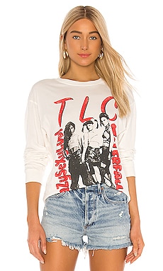 DAYDREAMER TLC Waterfalls Oversized Long Sleeve Shirt in White | REVOLVE